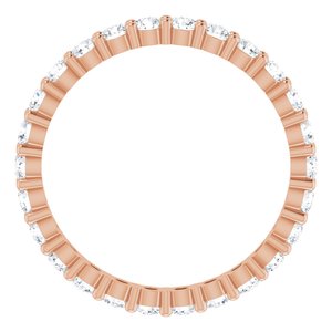 10K Rose Gold 1 CTW Lab-Grown Diamond Eternity Band Size 7.5