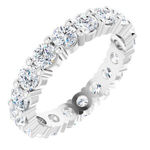 14K White Gold 2 7/8 CTW Lab-Grown Diamond Eternity Band Size 7.5