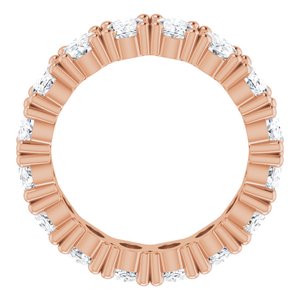 10K Rose Gold 5 9/10 CTW Lab-Grown Diamond Eternity Band Size 7.5