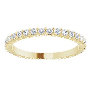 10K Yellow Gold 5/8 CTW Natural Diamond Eternity Band Size 7.75