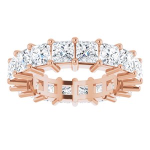 10K Rose Gold 5 CTW Lab-Grown Diamond Eternity Band Size 7.25