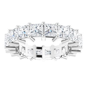 10K White Gold 5 CTW Lab-Grown Diamond Eternity Band Size 7.25