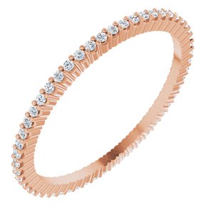 14K Rose Gold 1/5 CTW Lab-Grown Diamond Eternity Band Size 7.5