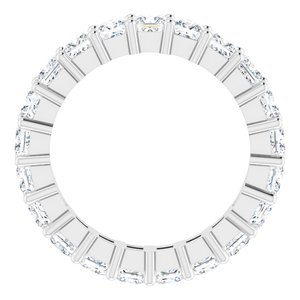 10K White Gold 3 3/8 CTW Natural Diamond Eternity Band Size 6.5