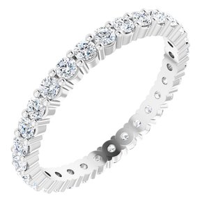 10K White Gold 3/4 CTW Lab-Grown Diamond Eternity Band Size 7.5