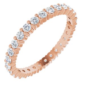 10K Rose Gold 3/4 CTW Lab-Grown Diamond Eternity Band Size 7.5
