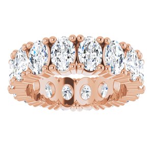 10K Rose Gold 5 9/10 CTW Natural Diamond Eternity Band Size 7.5