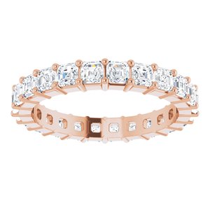 14K Rose Gold 2 3/8 CTW Lab-Grown Diamond Eternity Band Size 7.5