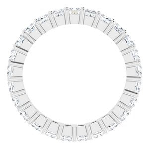 10K White Gold 2 1/3 CTW Natural Diamond Eternity Band Size 7.5