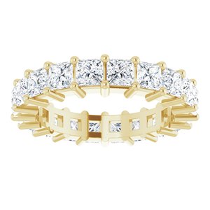10K Yellow Gold 4 CTW Lab-Grown Diamond Eternity Band Size 7.5