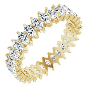 14K Yellow Gold 2 CTW Natural Diamond Eternity Band Size 7.5