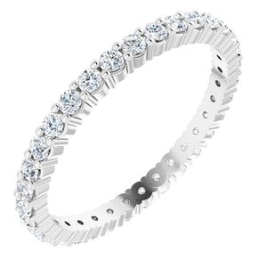 10K White Gold 5/8 CTW Lab-Grown Diamond Eternity Band Size 7.75