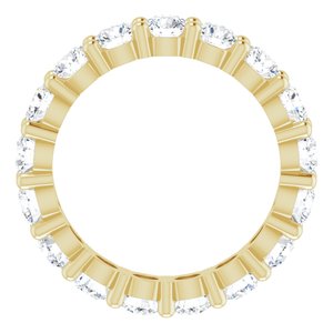10K Yellow Gold 4 CTW Natural Diamond Eternity Band Size 7.5
