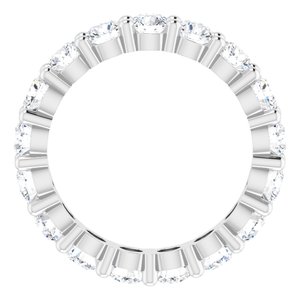 10K White Gold 4 CTW Natural Diamond Eternity Band Size 7.5