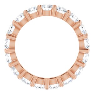 10K Rose Gold 4 CTW Natural Diamond Eternity Band Size 7.5