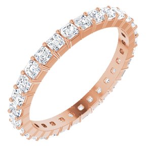 14K Rose Gold 1 1/2 CTW Lab-Grown Diamond Eternity Band Size 7.5