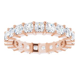 14K Rose Gold 3 1/3 CTW Lab-Grown Diamond Eternity Band Size 7.5