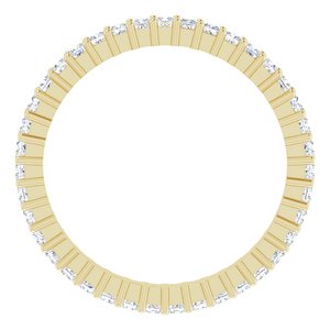10K Yellow Gold 3/4 CTW Natural Diamond Eternity Band Size 7.5