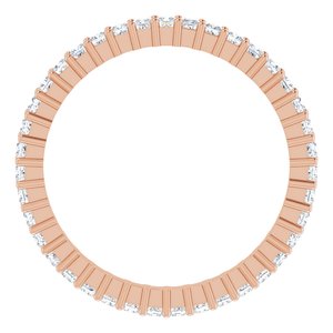 10K Rose Gold 3/4 CTW Natural Diamond Eternity Band Size 7.5