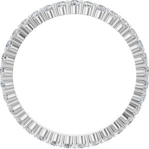 10K White Gold 5/8 CTW Natural Diamond Eternity Band Size 7