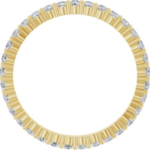 10K Yellow Gold 5/8 CTW Natural Diamond Eternity Band Size 7