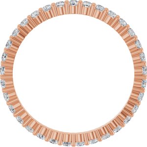 14K Rose Gold 5/8 CTW Lab-Grown Diamond Eternity Band Size 7