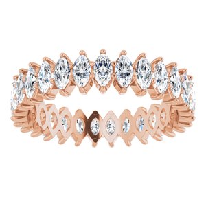 14K Rose Gold 2 CTW Natural Diamond Eternity Band Size 7.5