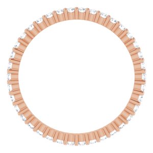 10K Rose Gold 1/2 CTW Natural Diamond Eternity Band Size 7.75