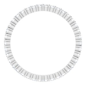 10K White Gold 1/2 CTW Natural Diamond Eternity Band Size 7.75