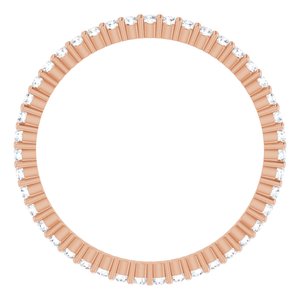 10K Rose Gold 3/8 CTW Natural Diamond Eternity Band Size 7.75