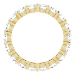 10K Yellow Gold 2 3/4 CTW Natural Diamond Eternity Band Size 7.75