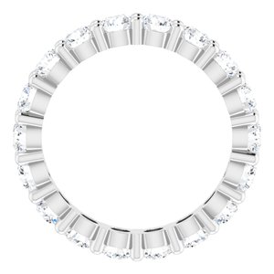10K White Gold 2 3/4 CTW Natural Diamond Eternity Band Size 7.75