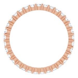 10K Rose Gold 5/8 CTW Lab-Grown Diamond Eternity Band Size 7.5