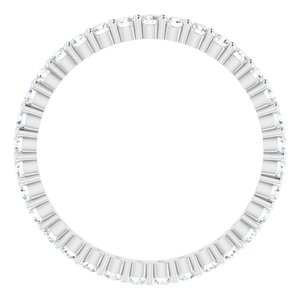 10K White Gold 5/8 CTW Natural Diamond Eternity Band Size 7.5