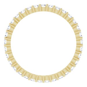 10K Yellow Gold 5/8 CTW Lab-Grown Diamond Eternity Band Size 7.5