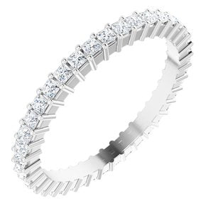 14K White Gold 3/4 CTW Lab-Grown Diamond Eternity Band Size 7.5