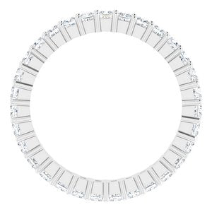 14K White Gold 1 3/8 CTW Lab-Grown Diamond Eternity Band Size 7.5