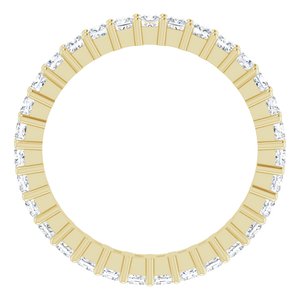 14K Yellow Gold 1 3/8 CTW Lab-Grown Diamond Eternity Band Size 7.5