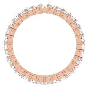 10K Rose Gold 1 3/8 CTW Lab-Grown Diamond Eternity Band Size 7.5