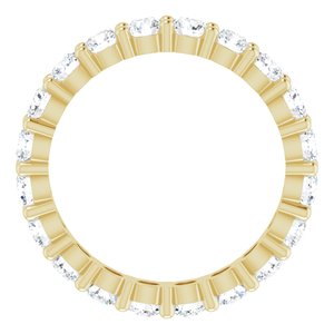 10K Yellow Gold 2 3/8 CTW Natural Diamond Eternity Band Size 7.75