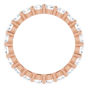 10K Rose Gold 2 3/8 CTW Natural Diamond Eternity Band Size 7.75