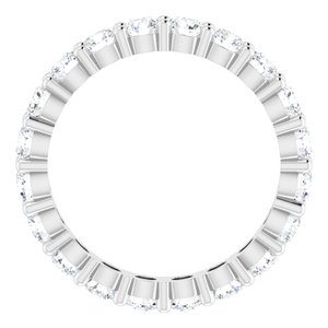 10K White Gold 2 3/8 CTW Natural Diamond Eternity Band Size 7.75