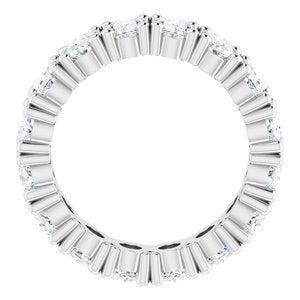 14K White Gold 6 CTW Natural Diamond Eternity Band Size 7.75