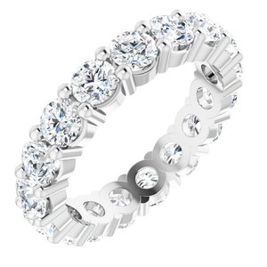 14K White Gold 4 CTW Lab-Grown Diamond Eternity Band Size 7.5