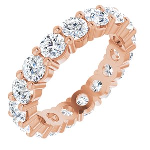 14K Rose Gold 4 CTW Lab-Grown Diamond Eternity Band Size 7.5