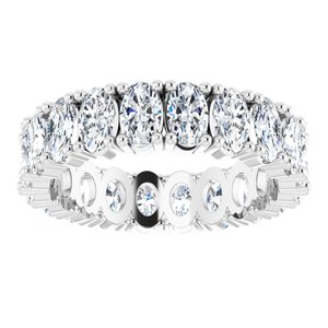 10K White Gold 5 1/5 CTW Natural Diamond Eternity Band Size 7.5