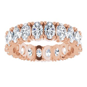 10K Rose Gold 5 1/5 CTW Natural Diamond Eternity Band Size 7.5