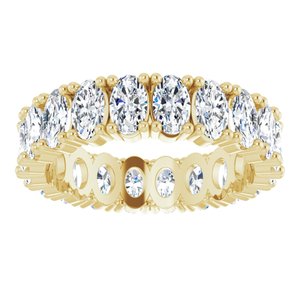 14K Yellow Gold 5 CTW Natural Diamond Eternity Band Size 7.5