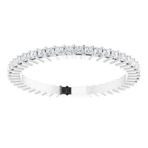 14K White Gold 1/2 CTW Lab-Grown Diamond Eternity Band Size 7.5
