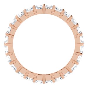 14K Rose Gold 2 3/8 CTW Lab-Grown Diamond Eternity Band Size 7.5